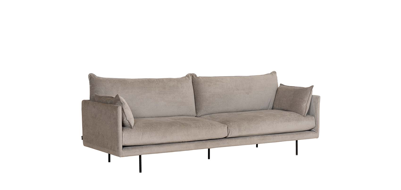 HT Collection - Air 238cm -sohva, kangas Velvety 08 (muta) 