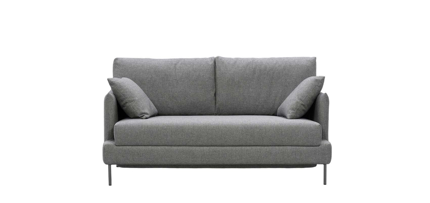 HT Collection - Como 160cm -vuodesohva, harmaa kangasverhoilu