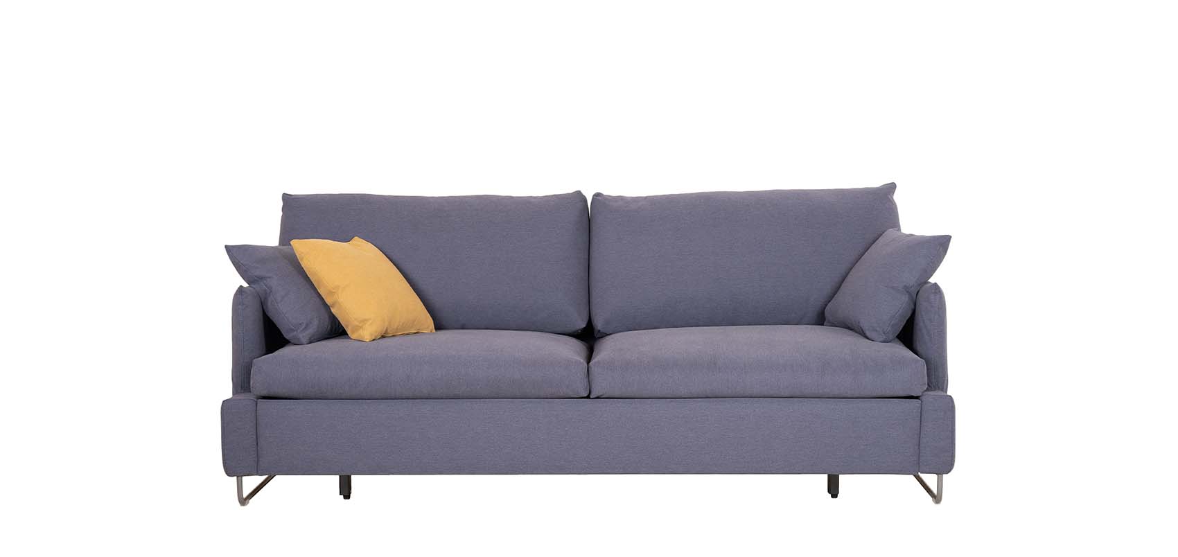 HT Collection - Como 210cm -vuodesohva, sininen kangasverhoilu