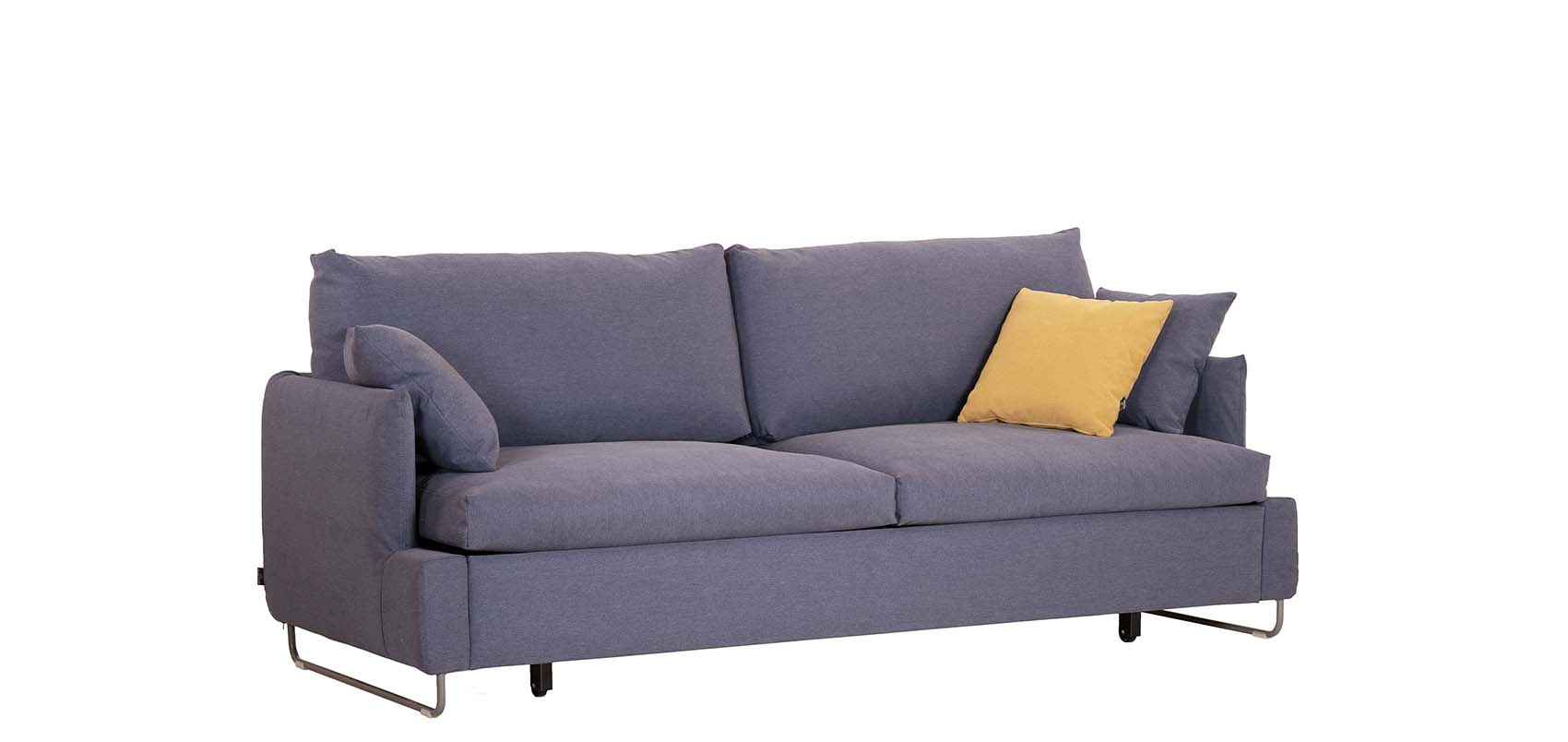 HT Collection - Como 210cm -vuodesohva, sininen kangasverhoilu