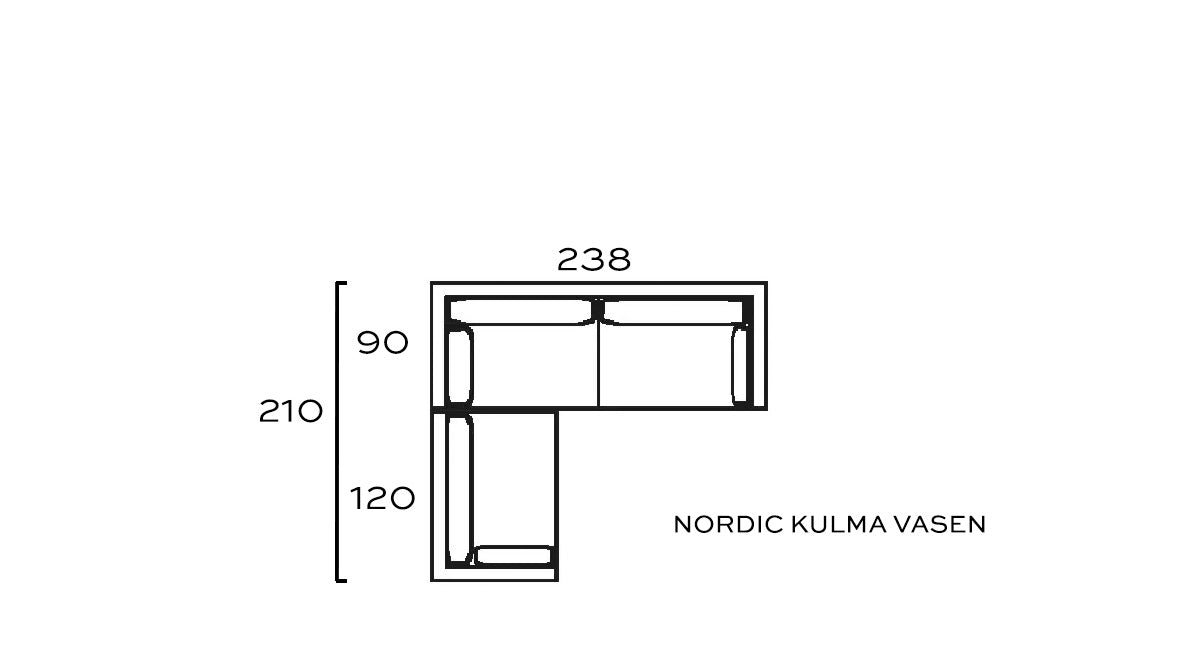 NORDIC KULMA VASEN