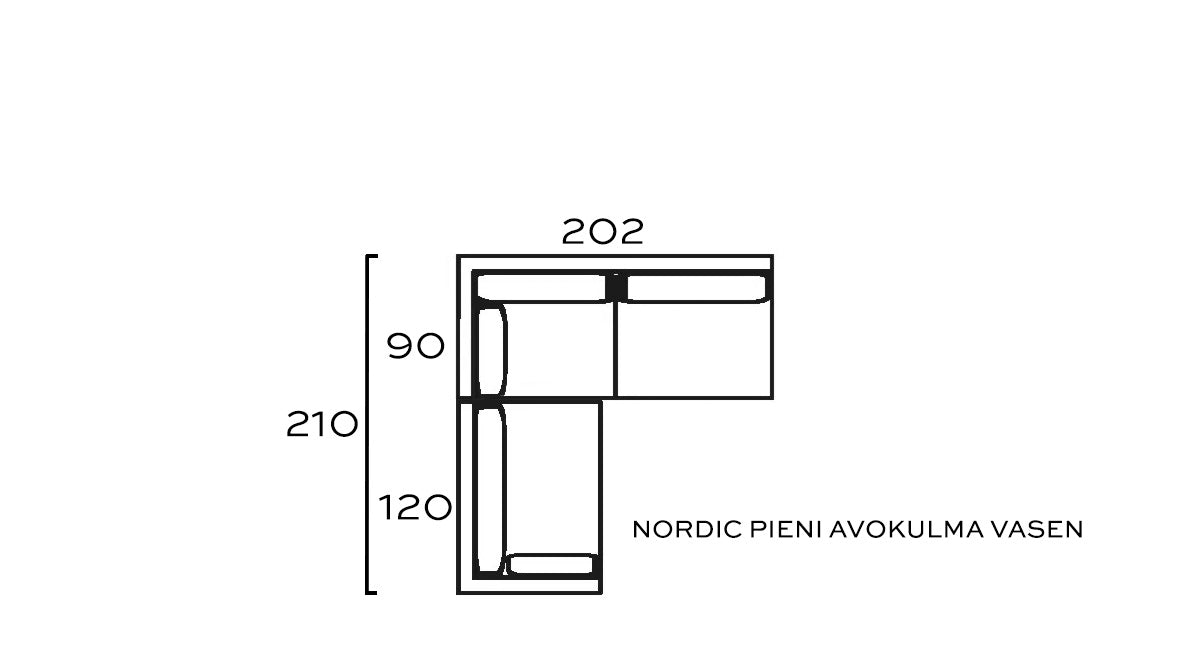 NORDIC PIENI AVOKULMA VASEN