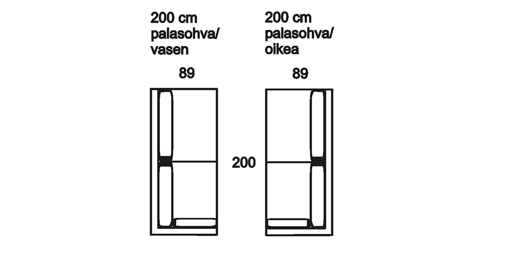 BENE Kulmasohva 290x200