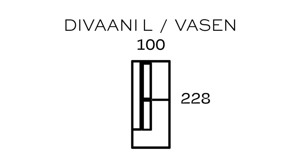 ELLE divaani L -irtopäälliset