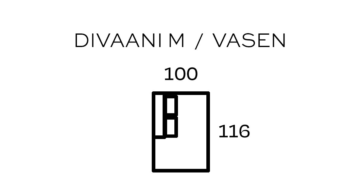 ELLE divaani M -irtopäälliset