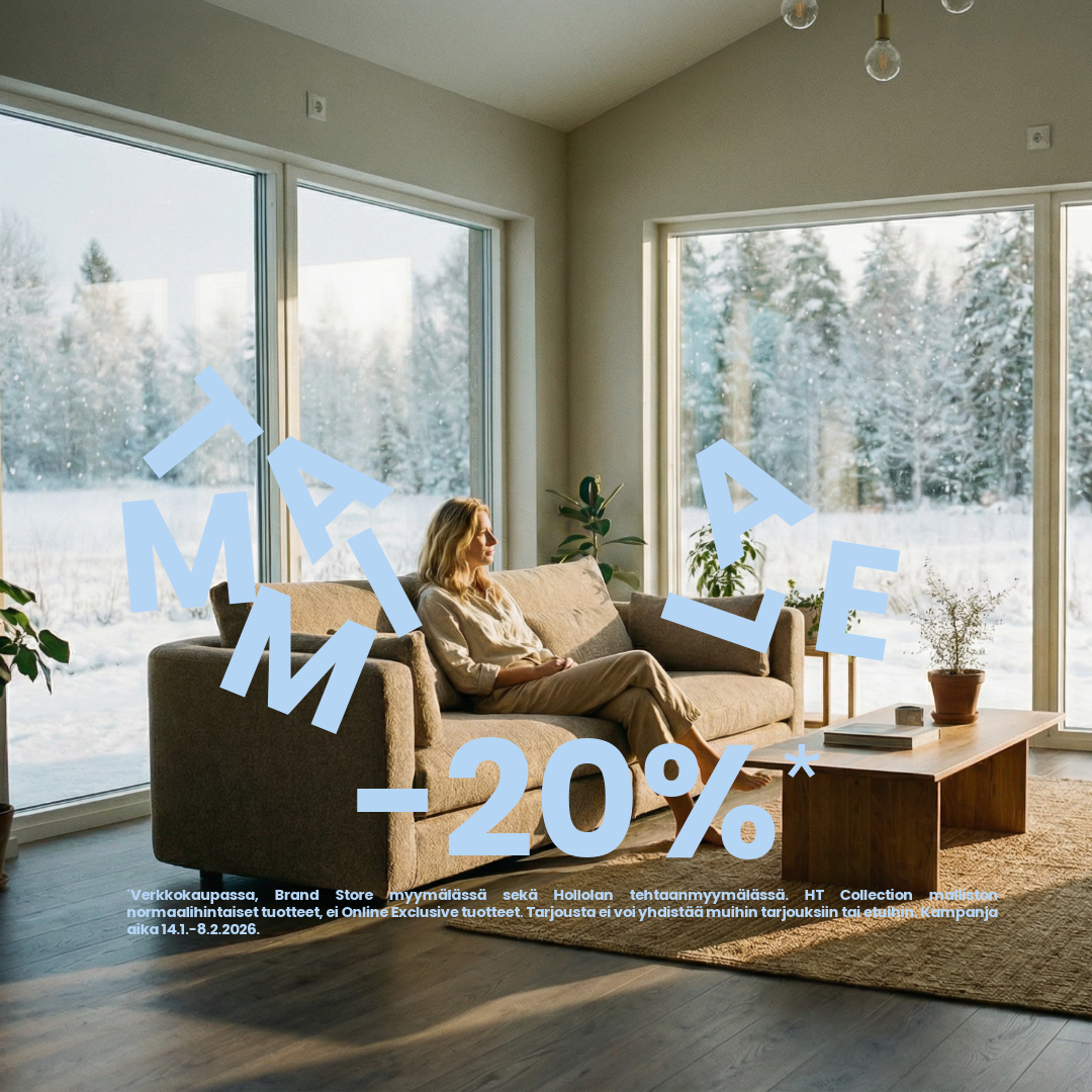 Tammiale −20 %, koko mallisto kampanjahintaan