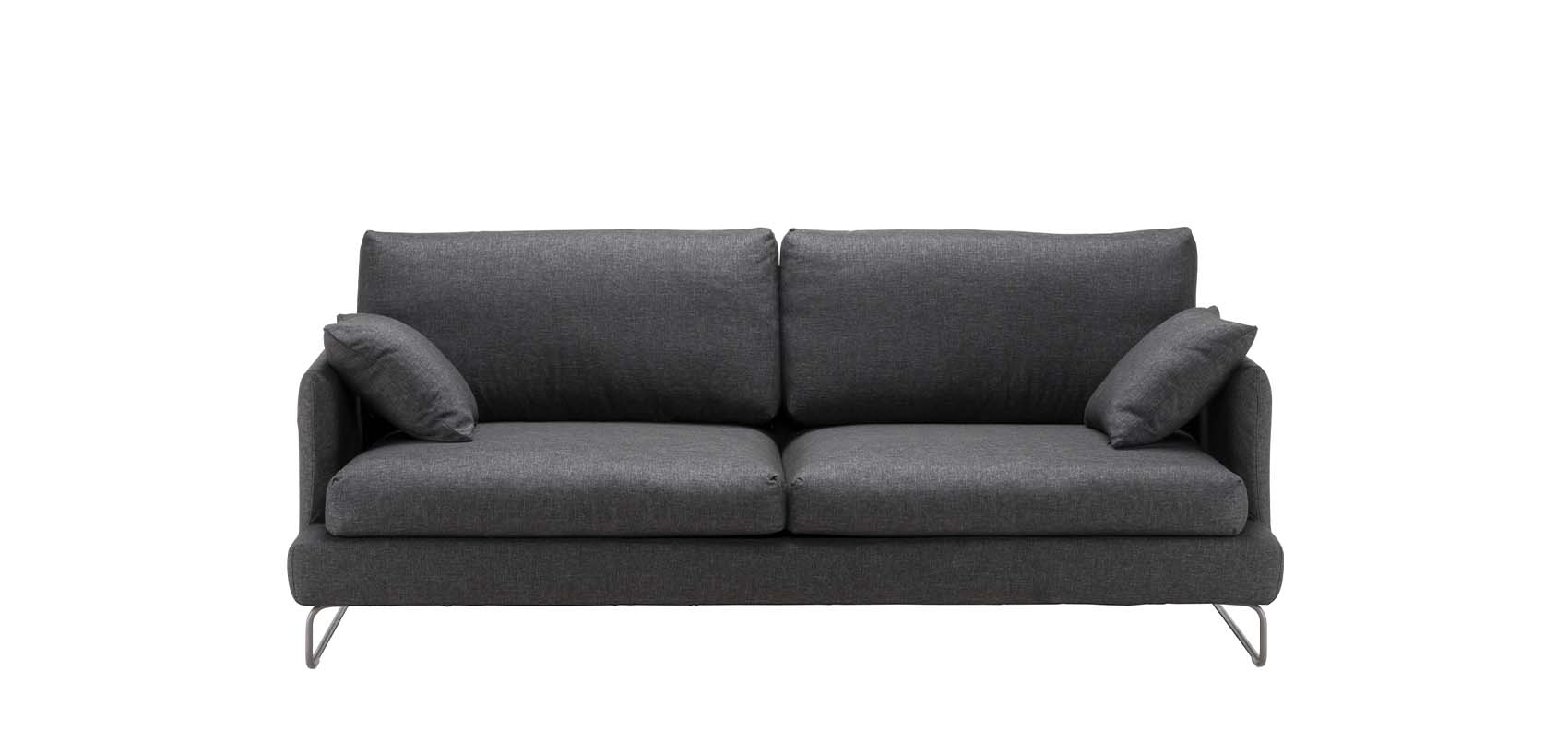 HT Collection - Como 243cm -sohva, harmaa kangasverhoilu