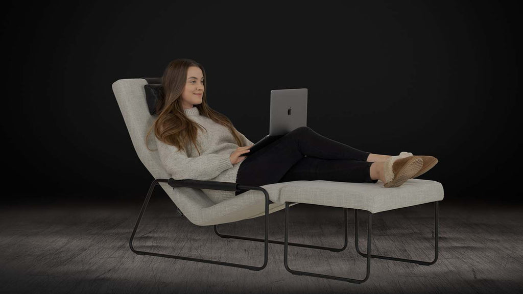 HT Collection - Flow-nopjatuoli, vaalean harmaa kangasverhoilu