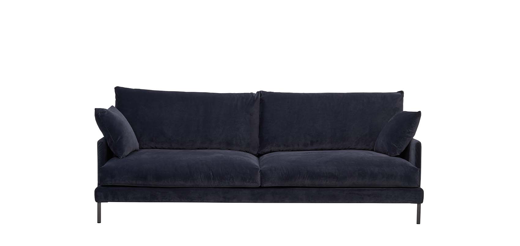 HT Collection - Luca 232 cm -sohva, sininen kangasverhoilu