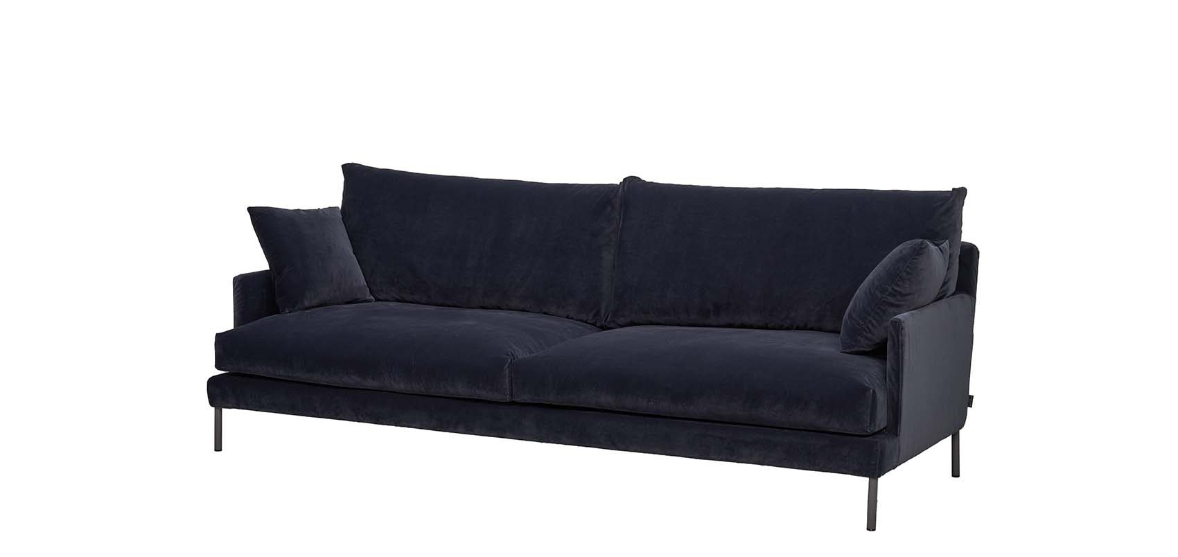 HT Collection - Luca 232 cm -sohva, sininen kangasverhoilu