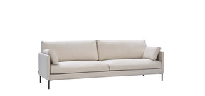HT Collection - Nordic 240cm -sohva, vaalea kangasverhoilu