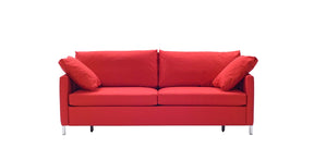 HT Collection - Donna 210 cm -vuodesohva, punainen kangasverhoilu